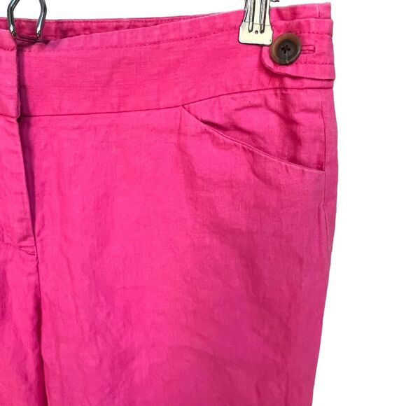J. CREW BAIRD MCNUTT WEAVERS PINK LINEN PANTS SIZE 4 - Picture 3 of 7